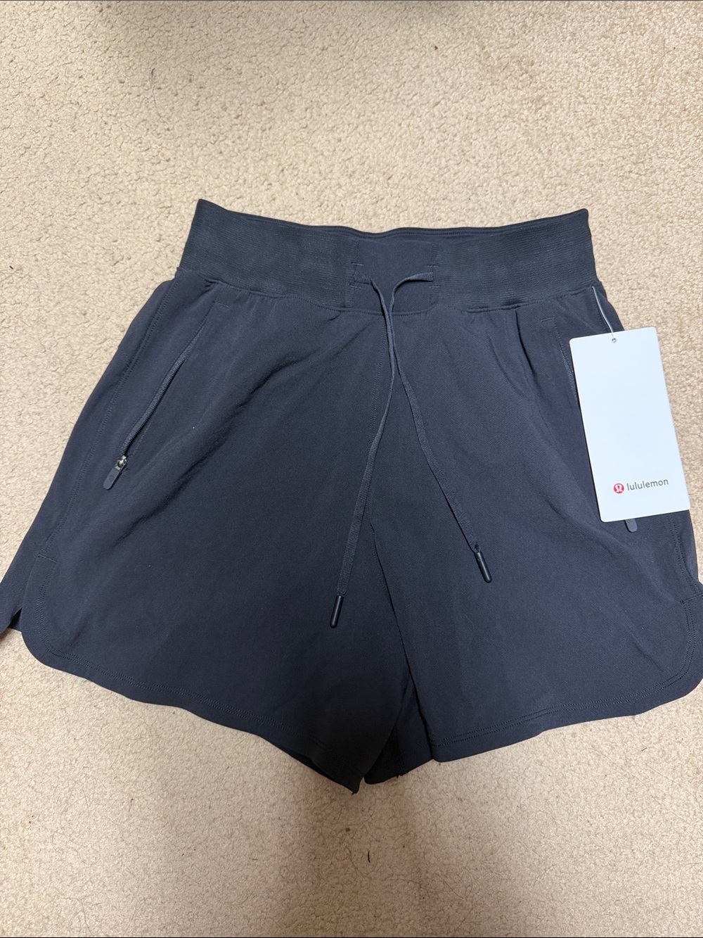 lululemon athletica Black Women's Drawcord Athletic Shorts